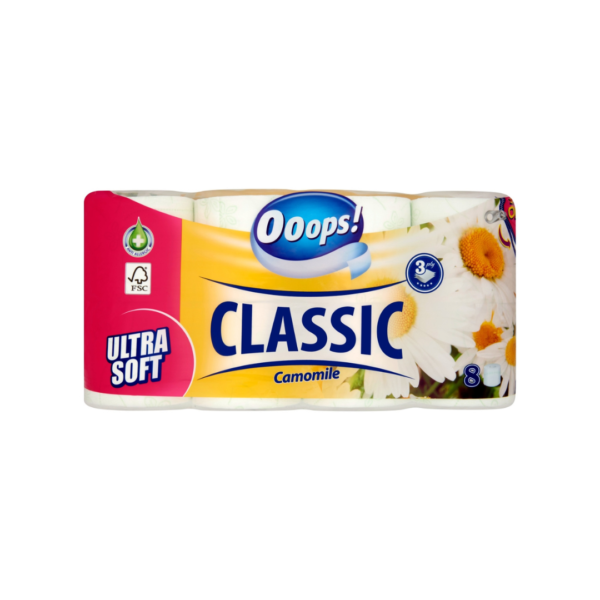 Wc papír Oooops! Classic Kamillás 8 tek. 3 rét. #