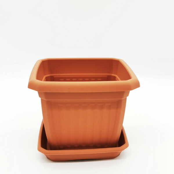 Szögletes virágcserép 40 cm - alátét 35 cm #